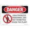 Signmission OSHA Sign, 7" Height, 10" Width, Rigid Plastic, Unauthorized Personnel Are Not Permitted, Landscape OS-DS-P-710-L-1595 - alternate 1